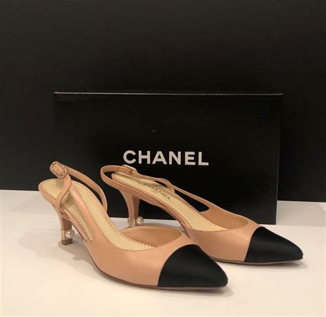 chanel slingback shoes price|chanel ladies high heel shoes.